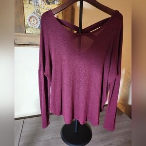 Elegant Burgundy Women's Sweater